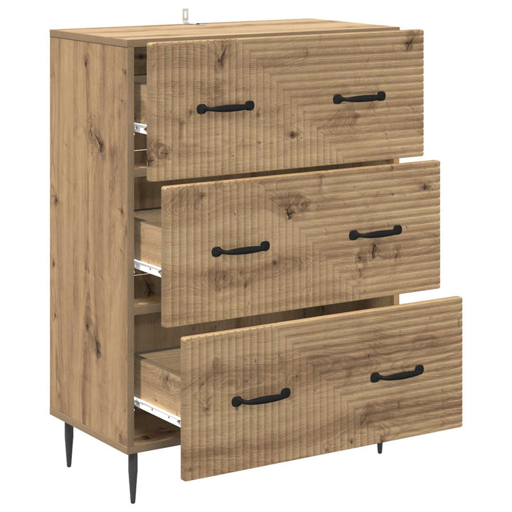Skuffeskab 66 x 34,5 x 89,5 cm Konstrueret træ Artisan-eg