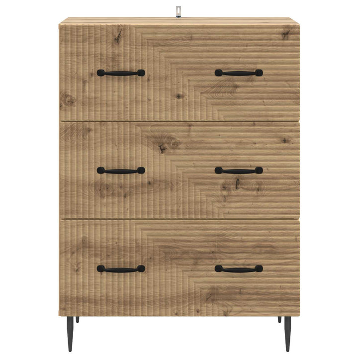 Skuffeskab 66 x 34,5 x 89,5 cm Konstrueret træ Artisan-eg