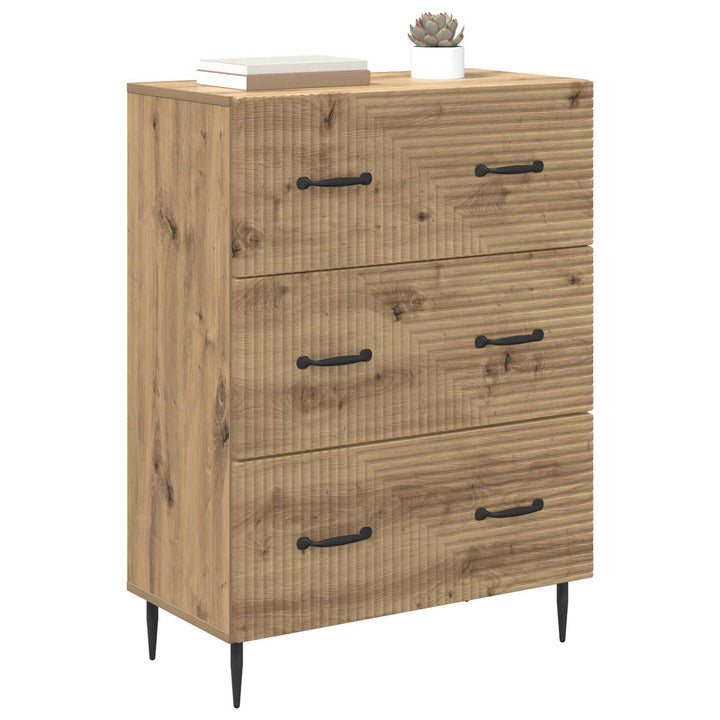 Skuffeskab 66 x 34,5 x 89,5 cm Konstrueret træ Artisan-eg