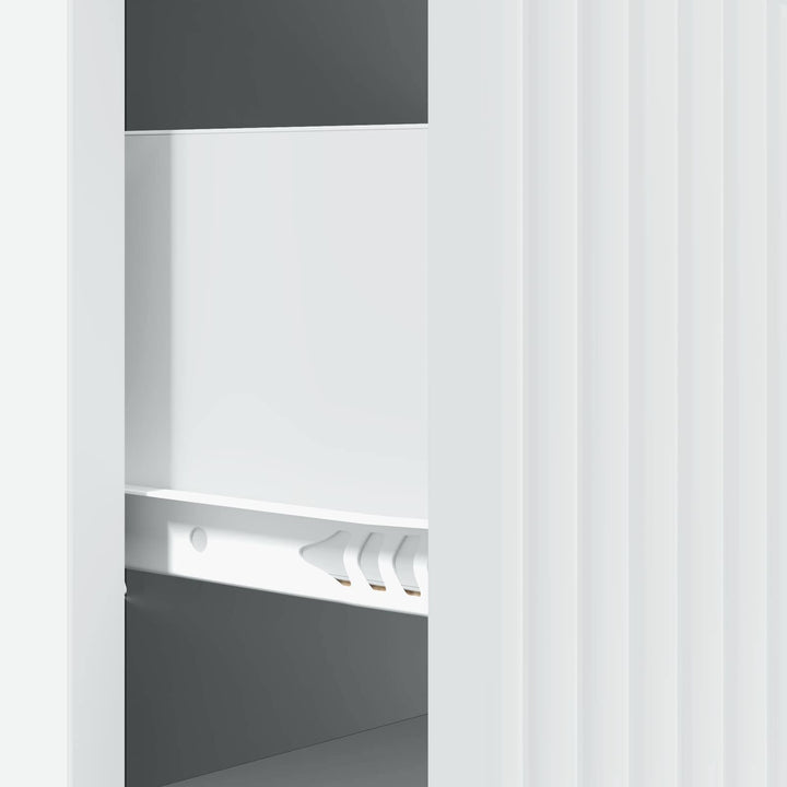 Skuffeskab Hvid 33 x 34,5 x 89,5 cm Konstrueret træ