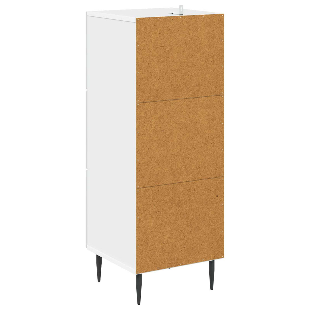 Skuffeskab Hvid 33 x 34,5 x 89,5 cm Konstrueret træ