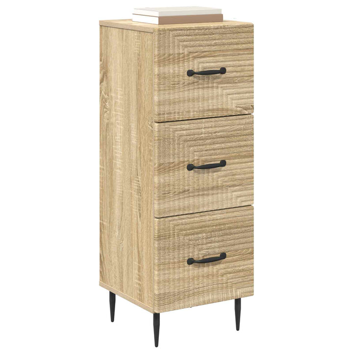 Skuffeskab Sonoma-eg 33 x 34,5 x 89,5 cm Konstrueret træ