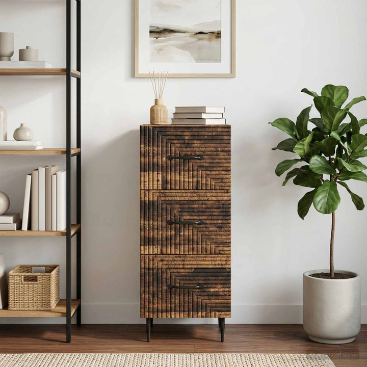 Skuffeskab Gammelt træ 33 x 34,5 x 89,5 cm Konstrueret træ