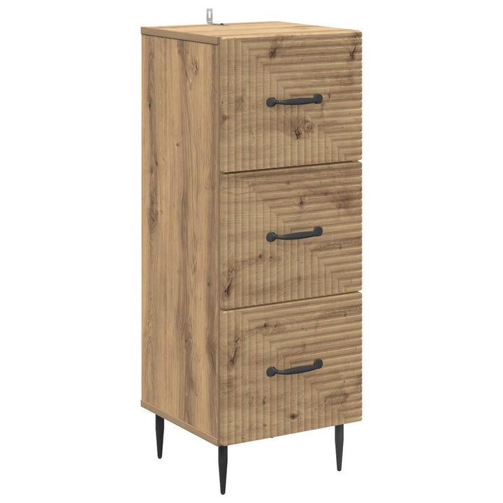 Skuffeskab 33 x 34,5 x 89,5 cm Konstrueret træ Artisan-eg