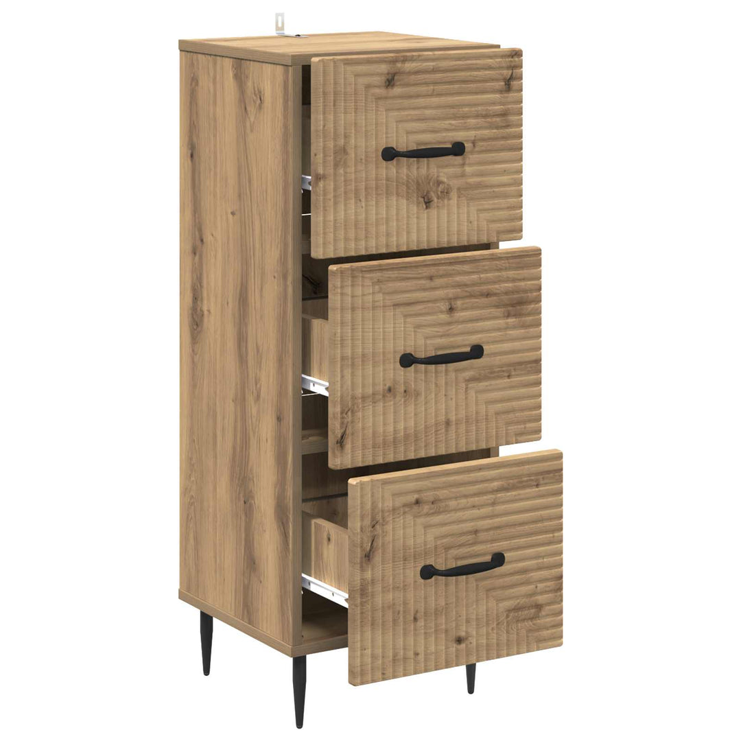 Skuffeskab 33 x 34,5 x 89,5 cm Konstrueret træ Artisan-eg
