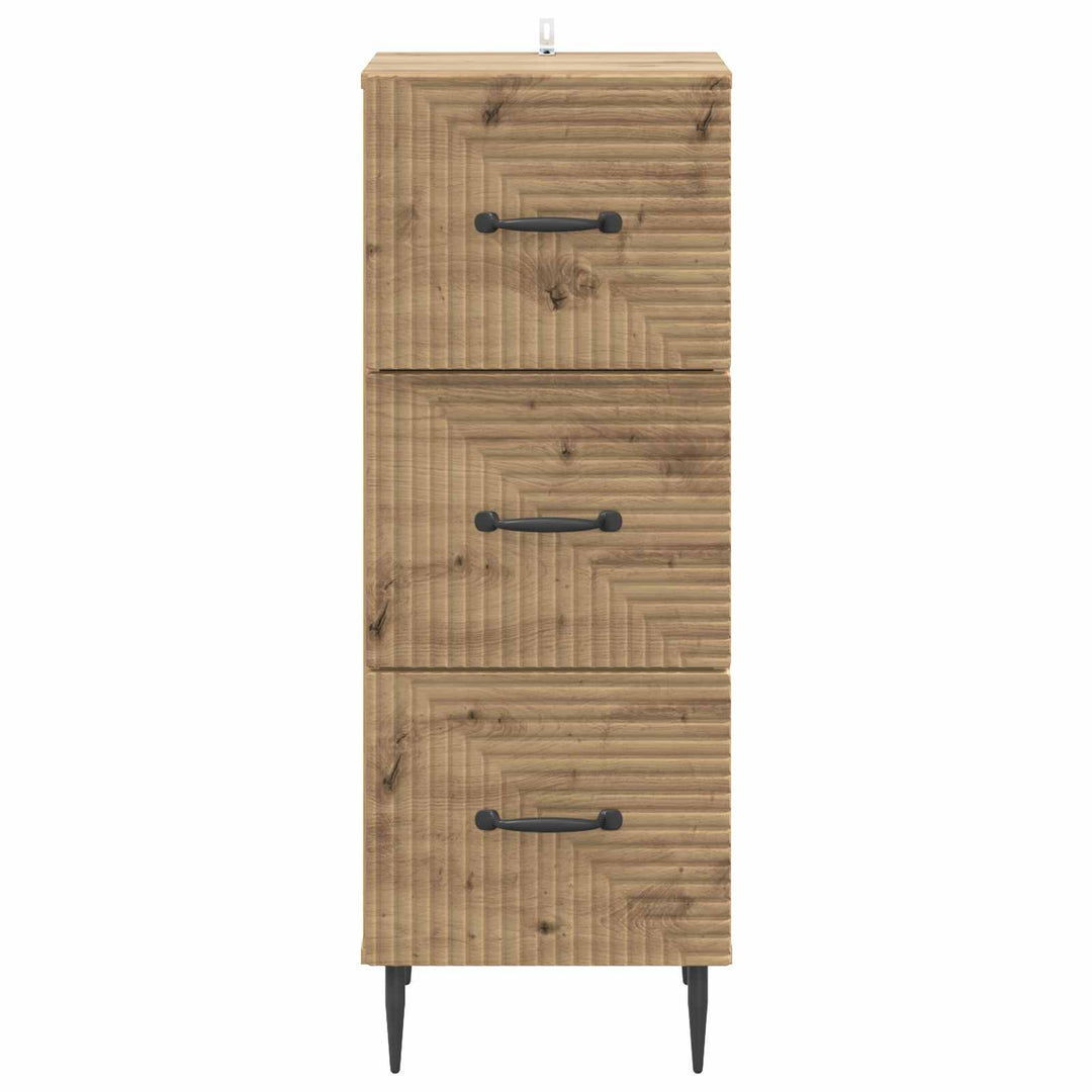 Skuffeskab 33 x 34,5 x 89,5 cm Konstrueret træ Artisan-eg