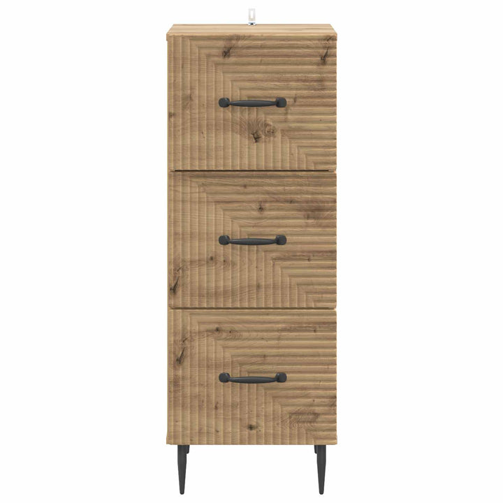 Skuffeskab 33 x 34,5 x 89,5 cm Konstrueret træ Artisan-eg