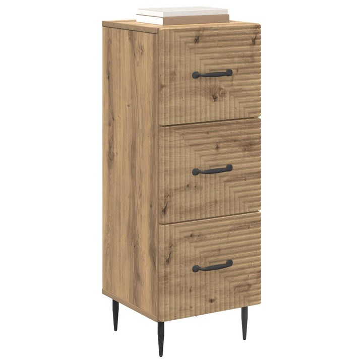 Skuffeskab 33 x 34,5 x 89,5 cm Konstrueret træ Artisan-eg