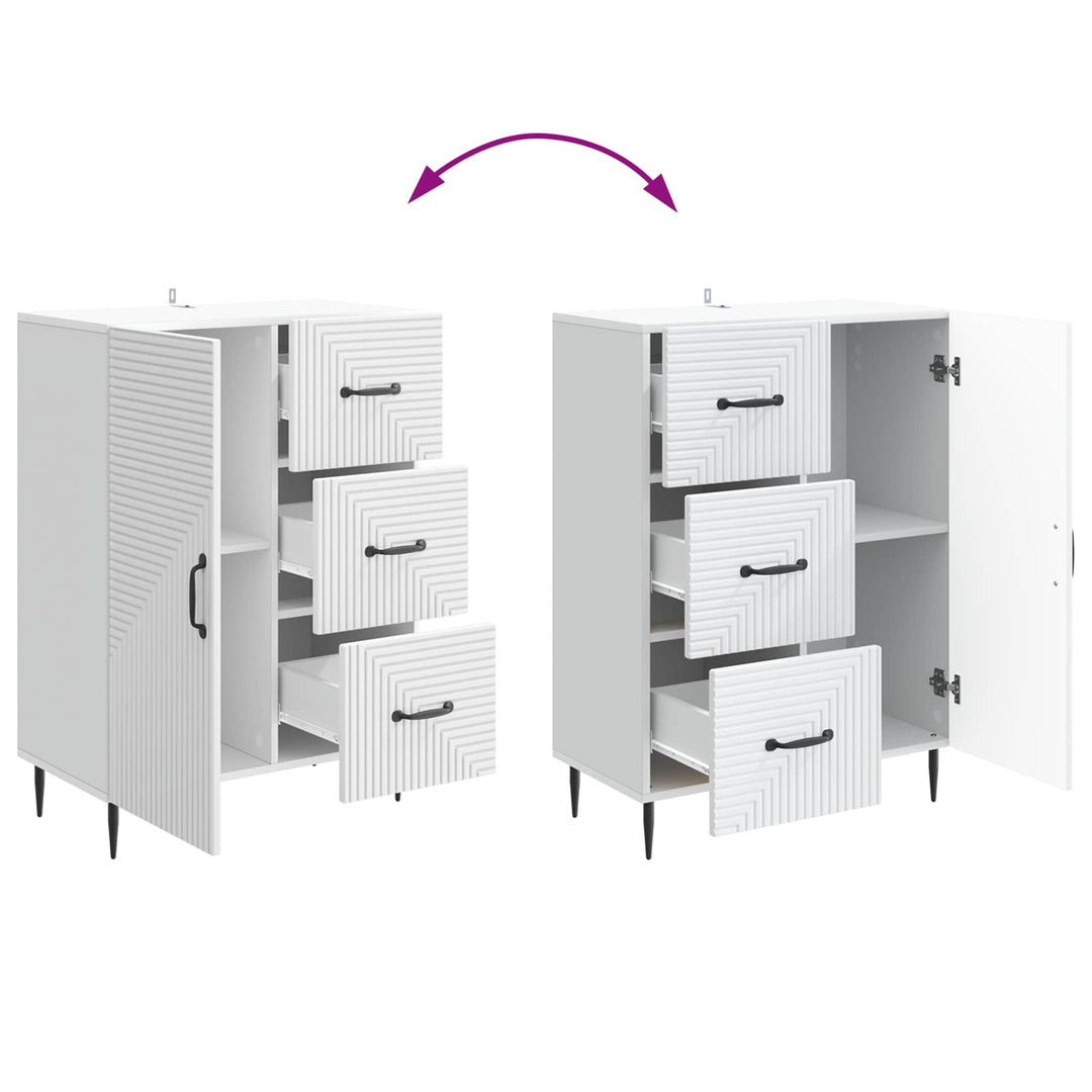 Sideboard Hvid 66 x 34,5 x 89,5 cm Konstrueret træ