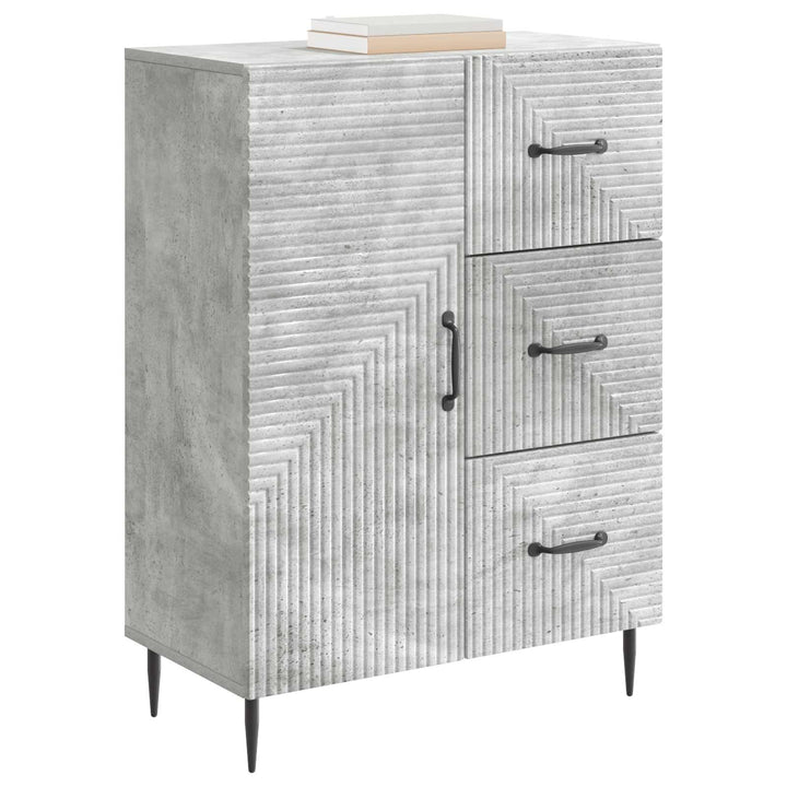 Sideboard Betongrå 66 x 34,5 x 89,5 cm Konstrueret træ