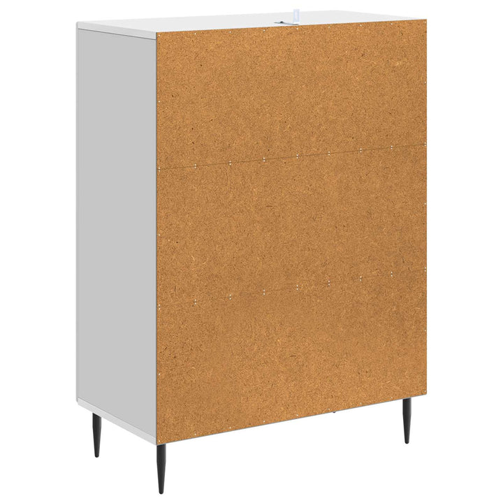 Sideboard Hvid højglans 66 x 34,5 x 89,5 cm Konstrueret træ