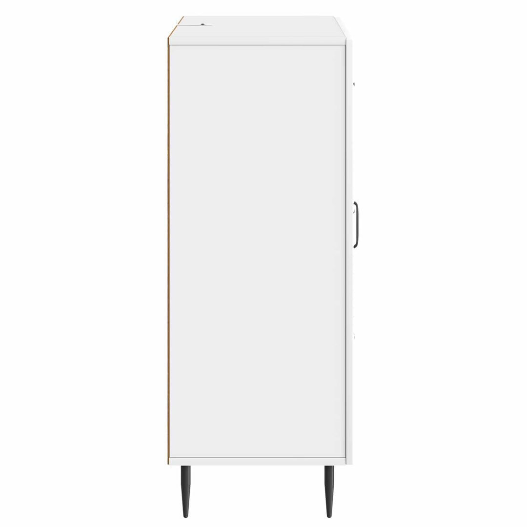 Sideboard Hvid højglans 66 x 34,5 x 89,5 cm Konstrueret træ