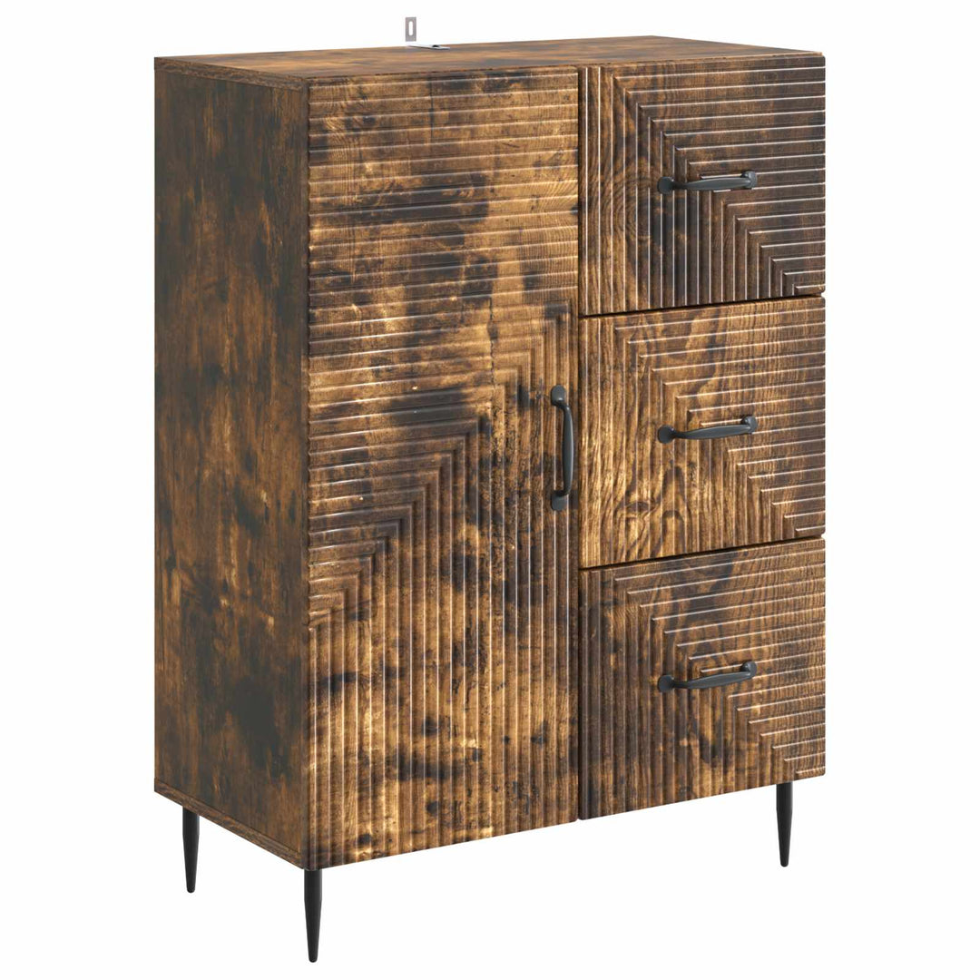 Sideboard Røget eg 66 x 34,5 x 89,5 cm Konstrueret træ