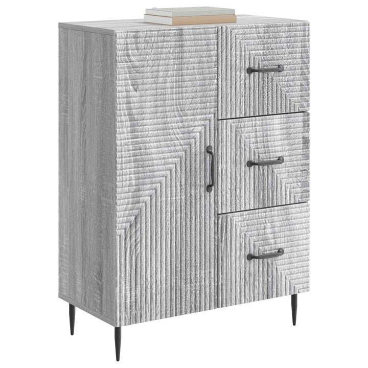 Sideboard Grå sonoma-eg 66 x 34,5 x 89,5 cm Konstrueret træ