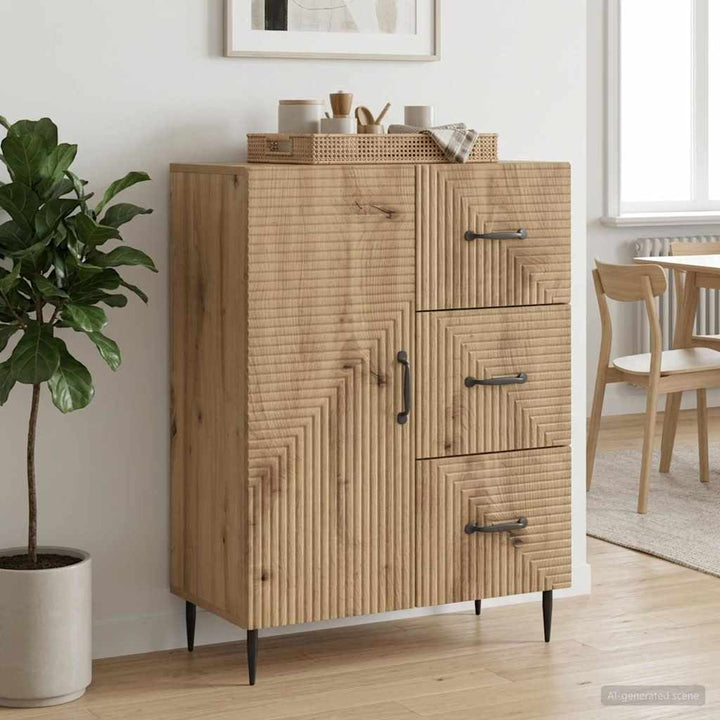 Sideboard Artisan-eg 66 x 34,5 x 89,5 cm Konstrueret træ