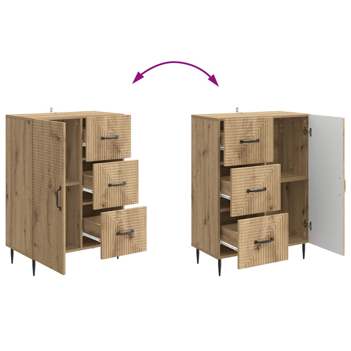 Sideboard Artisan-eg 66 x 34,5 x 89,5 cm Konstrueret træ