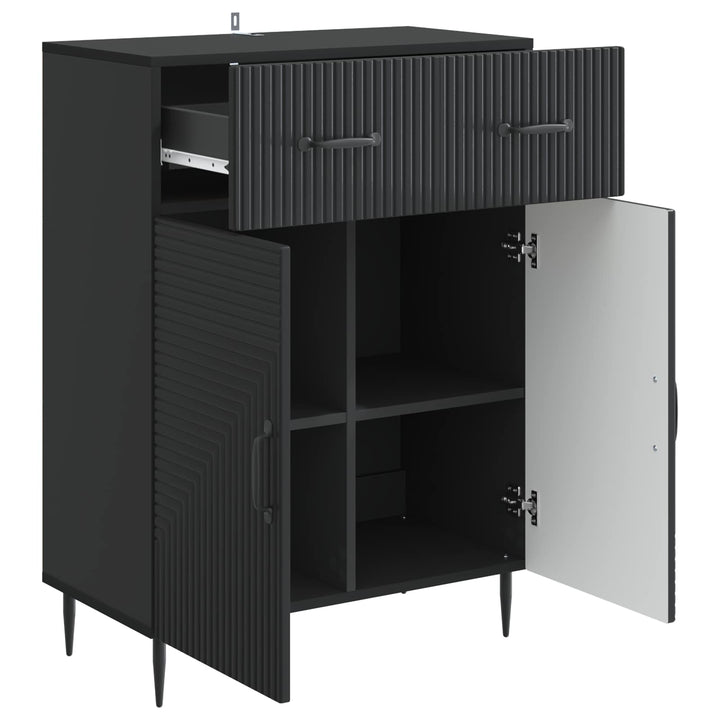 Sideboard Sort 66 x 34,5 x 89,5 cm Konstrueret træ