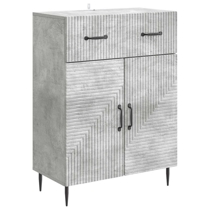 Sideboard Betongrå 66 x 34,5 x 89,5 cm Konstrueret træ
