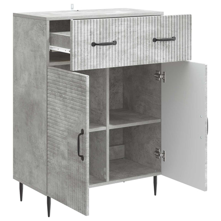 Sideboard Betongrå 66 x 34,5 x 89,5 cm Konstrueret træ