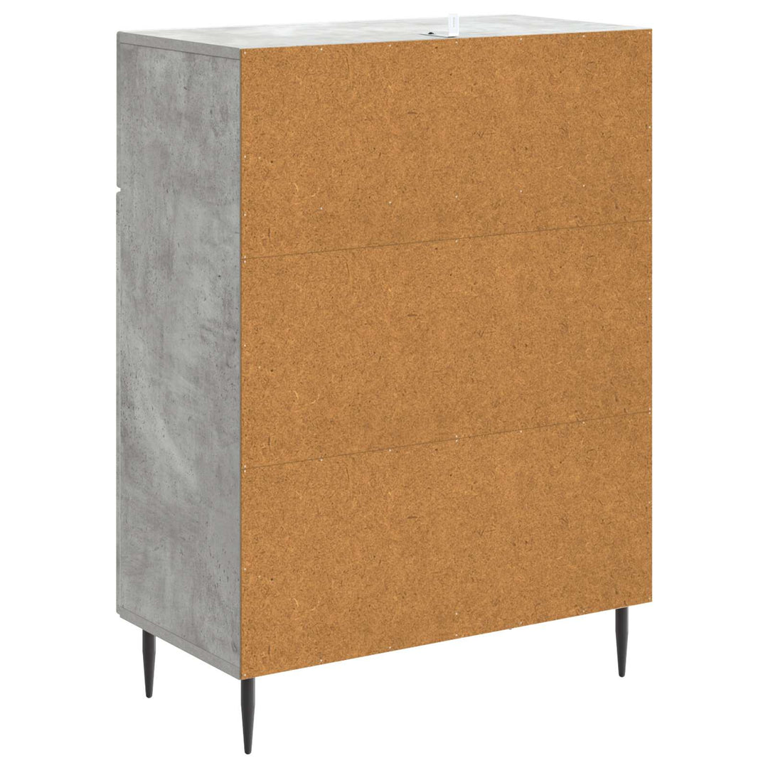 Sideboard Betongrå 66 x 34,5 x 89,5 cm Konstrueret træ