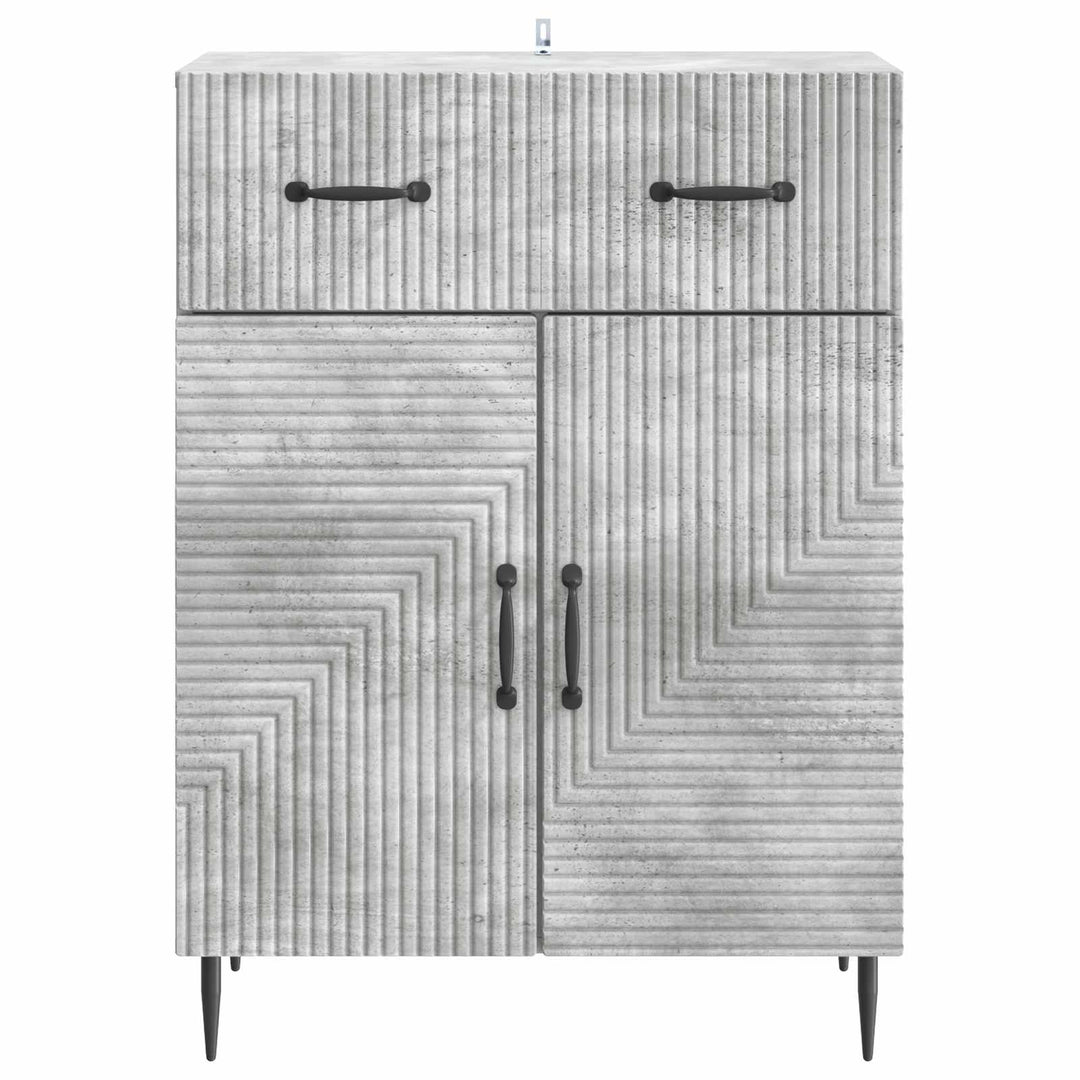 Sideboard Betongrå 66 x 34,5 x 89,5 cm Konstrueret træ