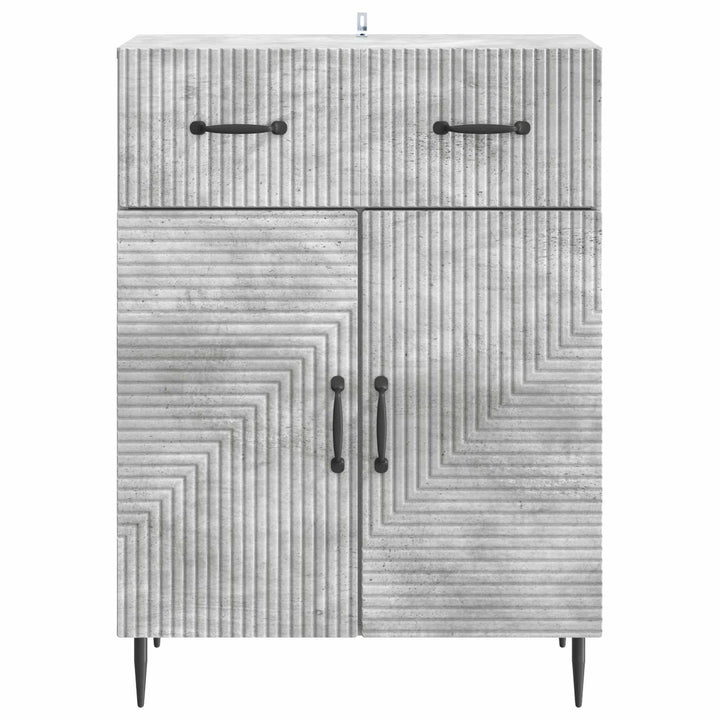 Sideboard Betongrå 66 x 34,5 x 89,5 cm Konstrueret træ