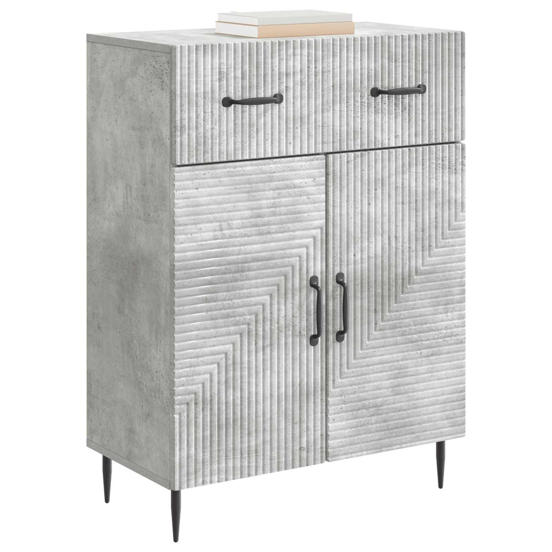 Sideboard Betongrå 66 x 34,5 x 89,5 cm Konstrueret træ