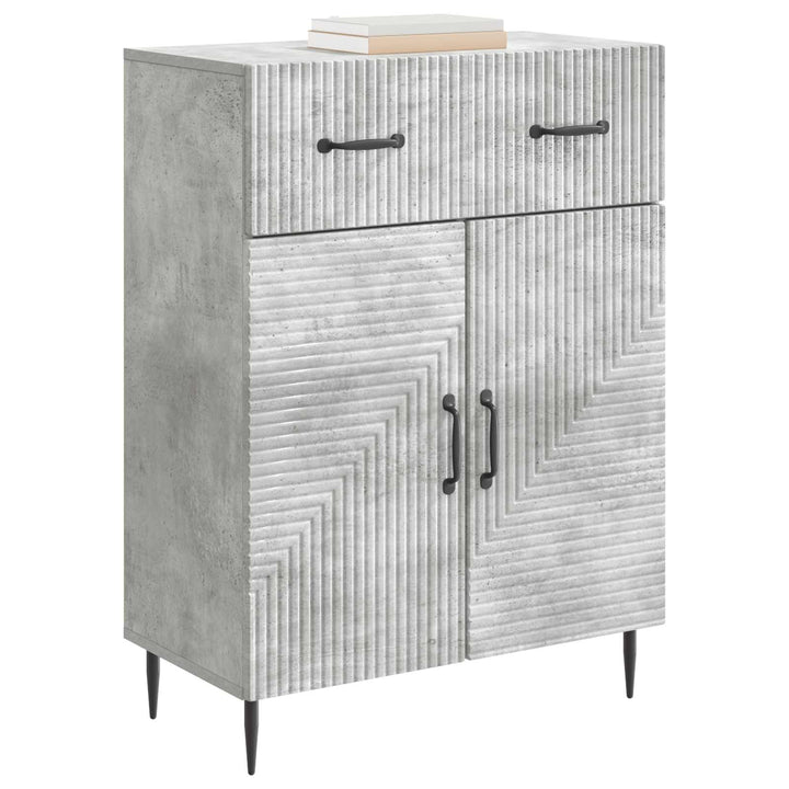 Sideboard Betongrå 66 x 34,5 x 89,5 cm Konstrueret træ