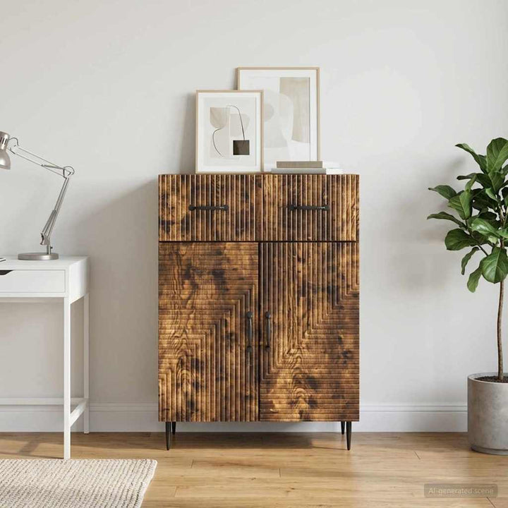 Sideboard Røget eg 66 x 34,5 x 89,5 cm Konstrueret træ