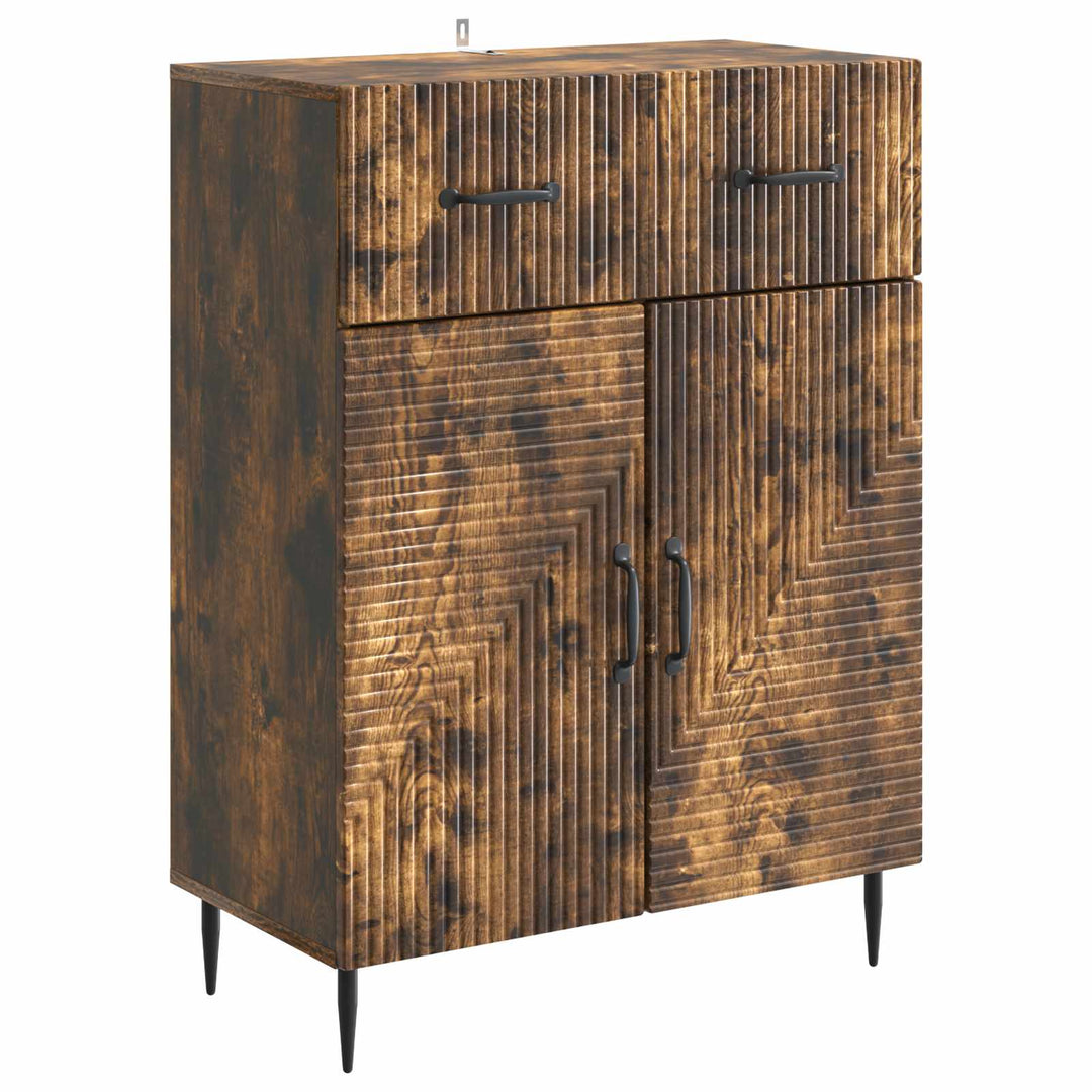 Sideboard Røget eg 66 x 34,5 x 89,5 cm Konstrueret træ