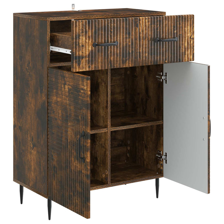 Sideboard Røget eg 66 x 34,5 x 89,5 cm Konstrueret træ