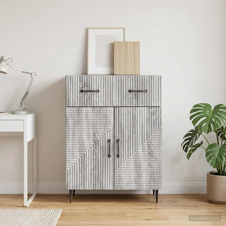 Sideboard Grå sonoma-eg 66 x 34,5 x 89,5 cm Konstrueret træ