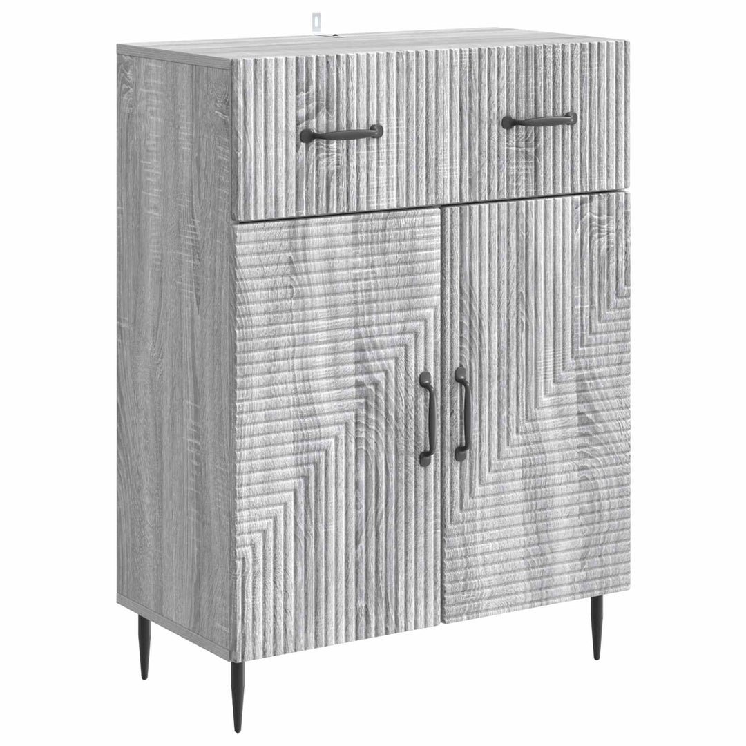 Sideboard Grå sonoma-eg 66 x 34,5 x 89,5 cm Konstrueret træ