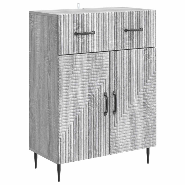 Sideboard Grå sonoma-eg 66 x 34,5 x 89,5 cm Konstrueret træ