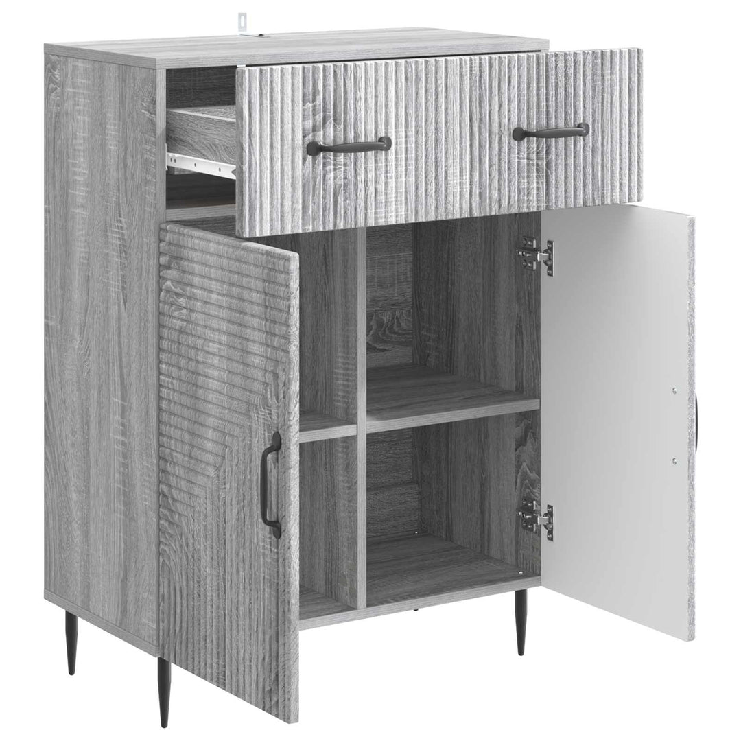Sideboard Grå sonoma-eg 66 x 34,5 x 89,5 cm Konstrueret træ