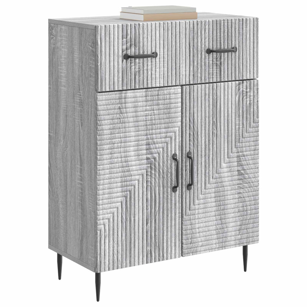 Sideboard Grå sonoma-eg 66 x 34,5 x 89,5 cm Konstrueret træ