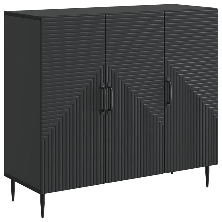 Sideboard Sort 89 x 34,5 x 80 cm Konstrueret træ