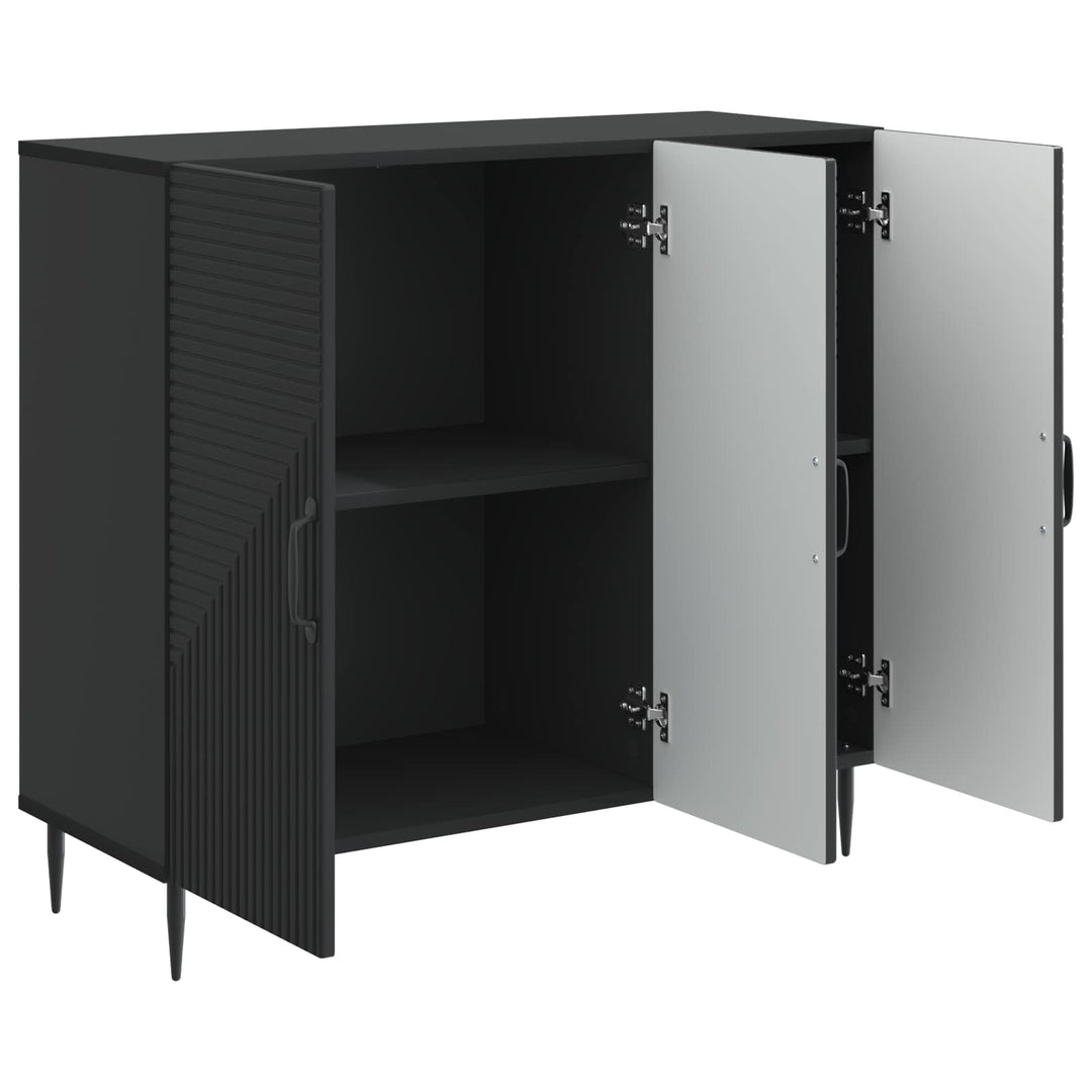 Sideboard Sort 89 x 34,5 x 80 cm Konstrueret træ