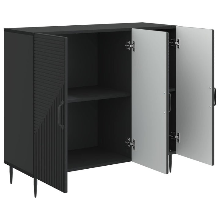 Sideboard Sort 89 x 34,5 x 80 cm Konstrueret træ