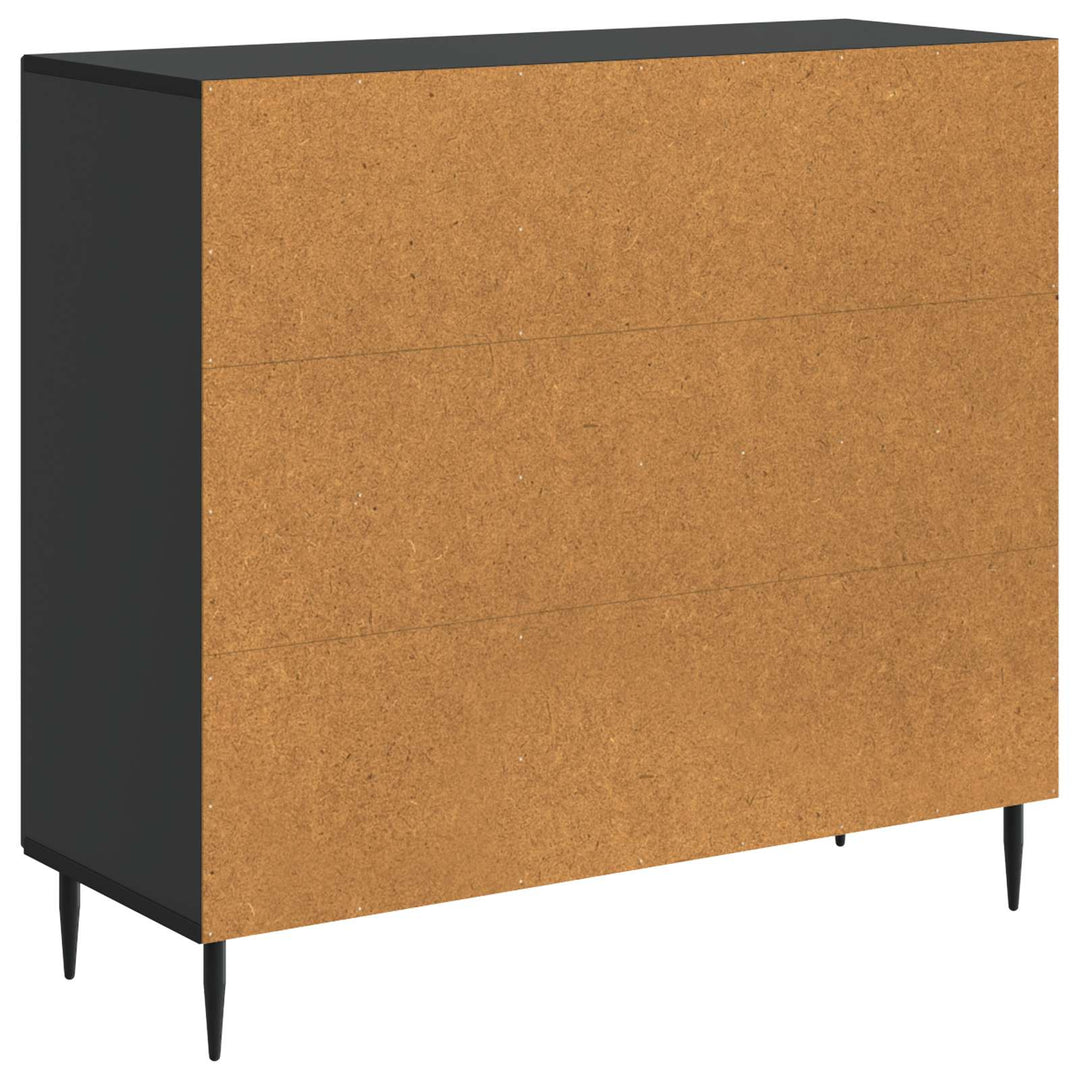 Sideboard Sort 89 x 34,5 x 80 cm Konstrueret træ