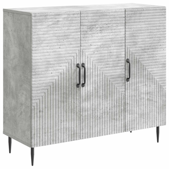 Sideboard Betongrå 89 x 34,5 x 80 cm Konstrueret træ