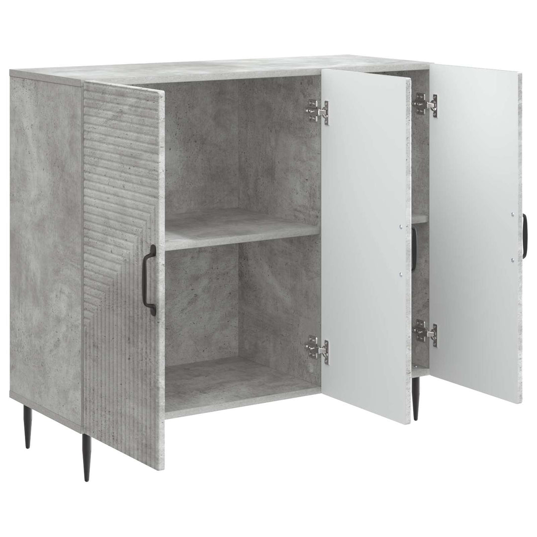 Sideboard Betongrå 89 x 34,5 x 80 cm Konstrueret træ