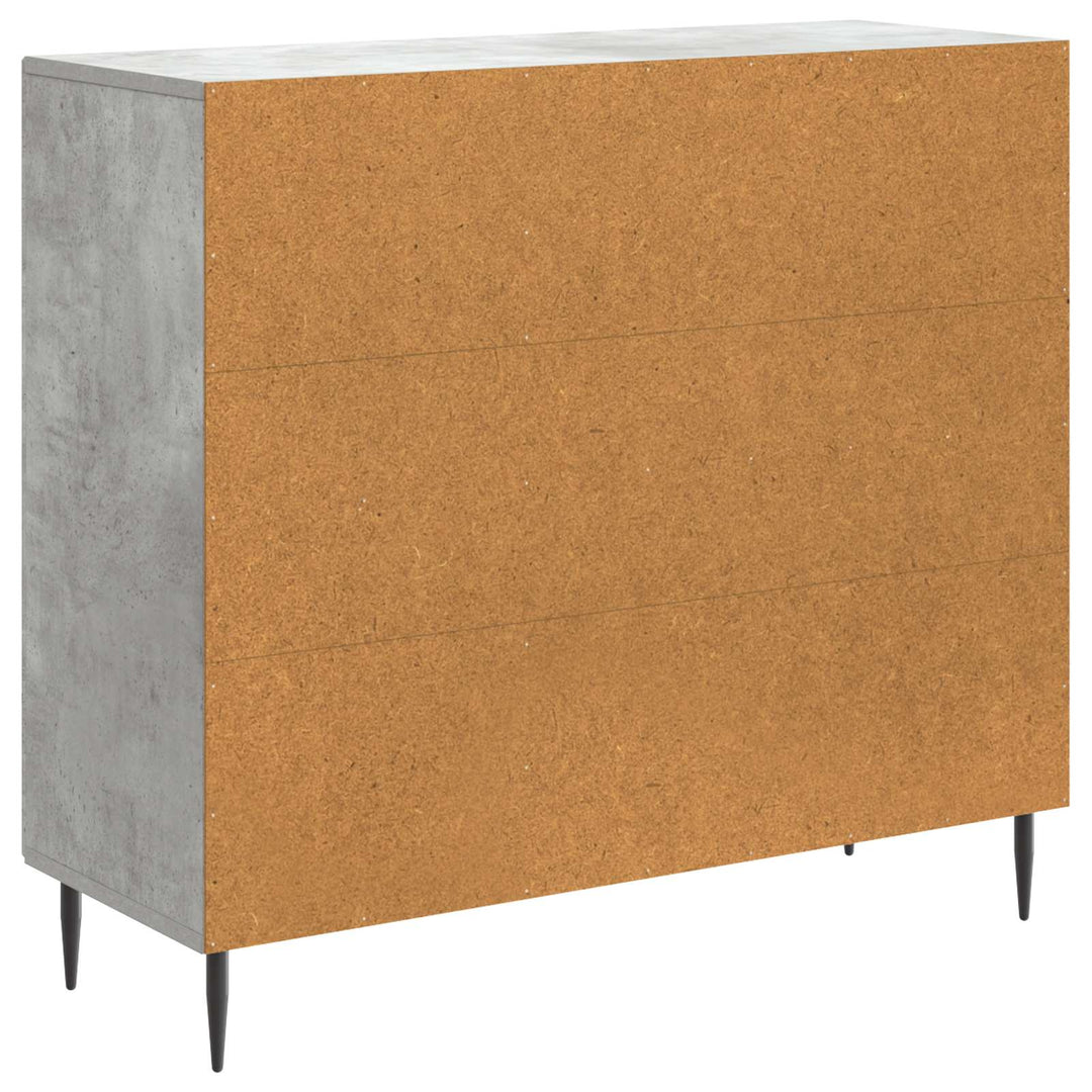 Sideboard Betongrå 89 x 34,5 x 80 cm Konstrueret træ