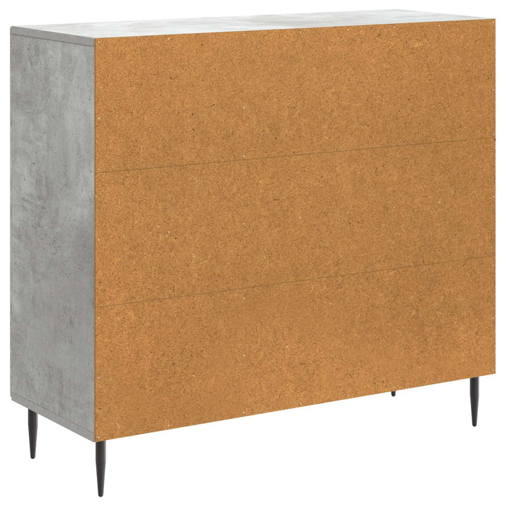 Sideboard Betongrå 89 x 34,5 x 80 cm Konstrueret træ