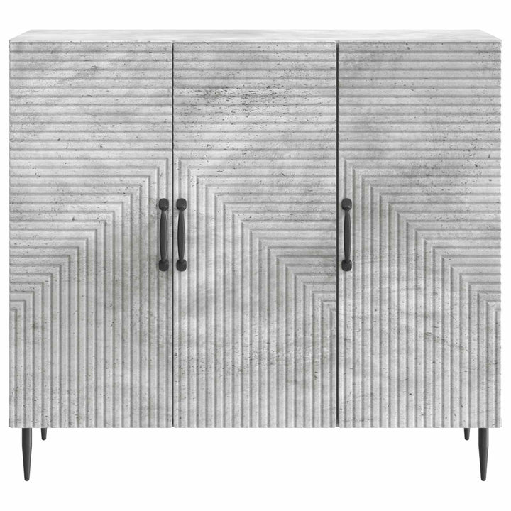Sideboard Betongrå 89 x 34,5 x 80 cm Konstrueret træ