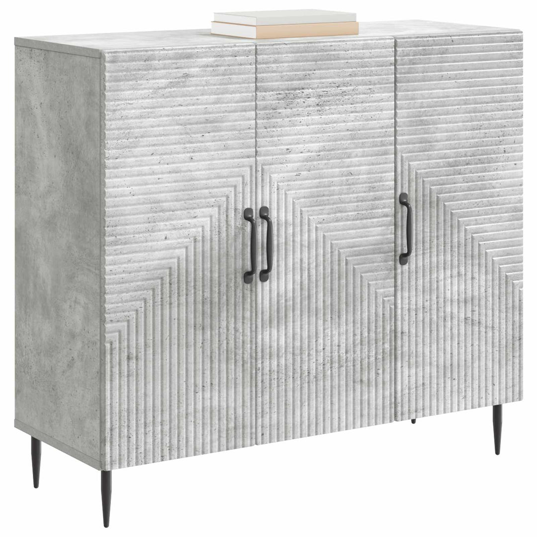 Sideboard Betongrå 89 x 34,5 x 80 cm Konstrueret træ