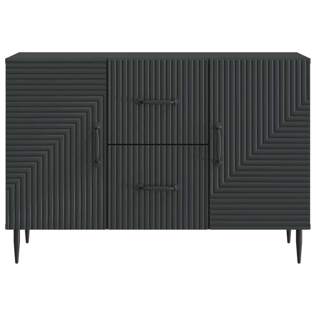 Sideboard med skuffe Sort 89 x 34,5 x 60 cm Konstrueret træ