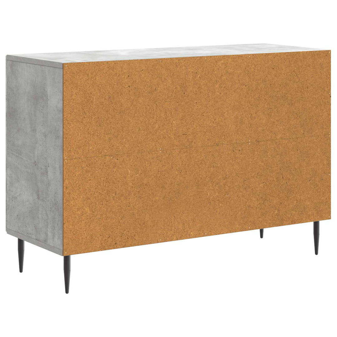 Sideboard med skuffe Betongrå 89 x 34,5 x 60 cm Konstrueret træ