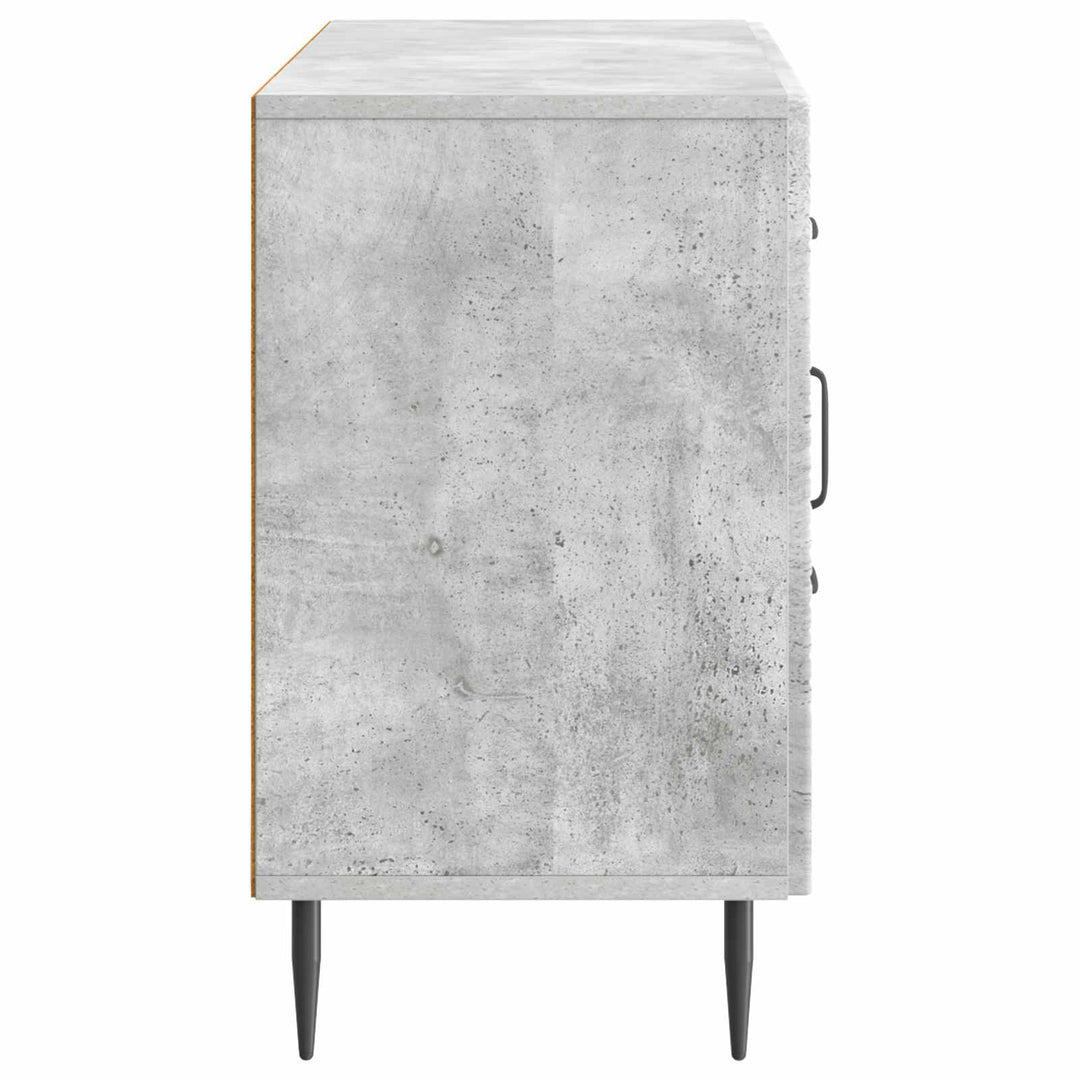 Sideboard med skuffe Betongrå 89 x 34,5 x 60 cm Konstrueret træ