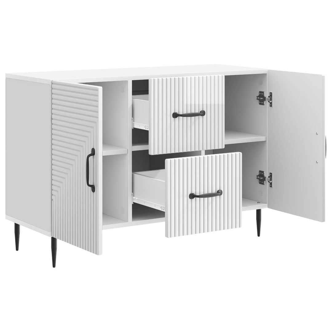 Sideboard Hvid højglans 89 x 34,5 x 60 cm Konstrueret træ